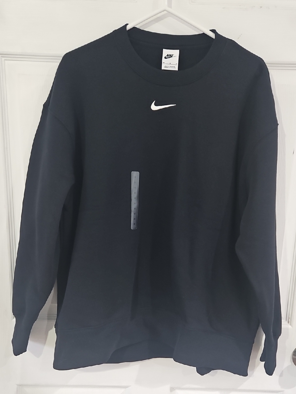 Nike Black Crewneck Sweatshirt with White Swoosh
